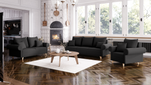 Sedací souprava ESTELA 3+2+1 tmavěšedá - CORD 205.05