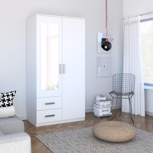 Ilustrační foto - Šatní skříň TAMINA 2D2S - bílá (3/3)