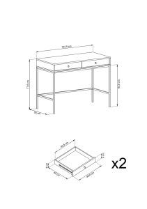 Toaletní stolek MONO MT104 - Rozměry (8/8)