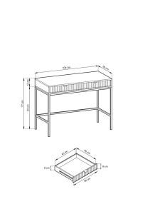 Toaletní stolek NOVA T104 - Rozměry (5/5)